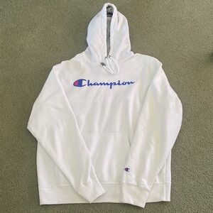 White champion hoodie